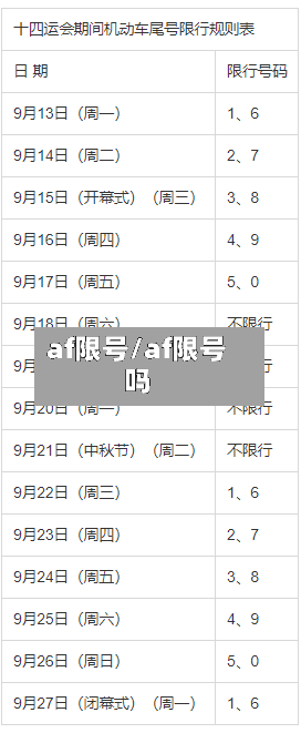 af限号/af限号吗