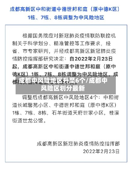 成都中风险地区升至6个/成都中风险区划分最新-第3张图片
