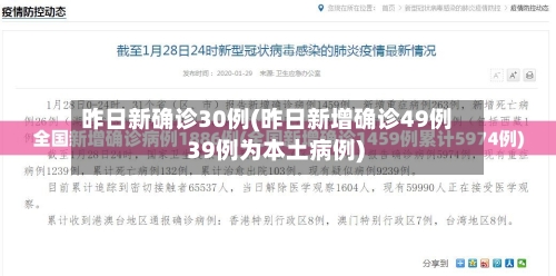 昨日新确诊30例(昨日新增确诊49例 39例为本土病例)
