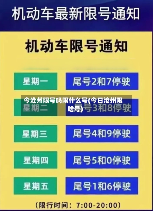 今沧州限号吗限什么号(今日沧州限啥号)-第2张图片