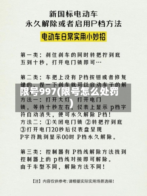 限号997(限号怎么处罚)-第2张图片