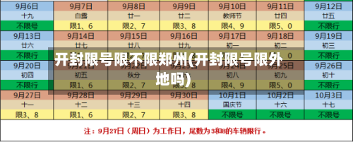 开封限号限不限郑州(开封限号限外地吗)