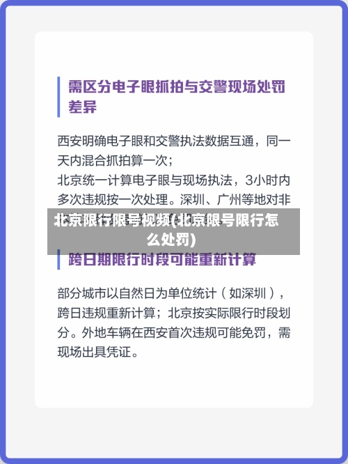 北京限行限号视频(北京限号限行怎么处罚)