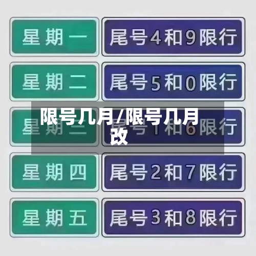 限号几月/限号几月改