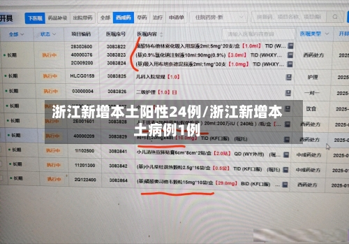 浙江新增本土阳性24例/浙江新增本土病例1例