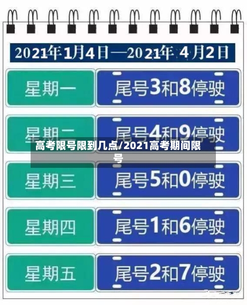 高考限号限到几点/2021高考期间限号-第2张图片