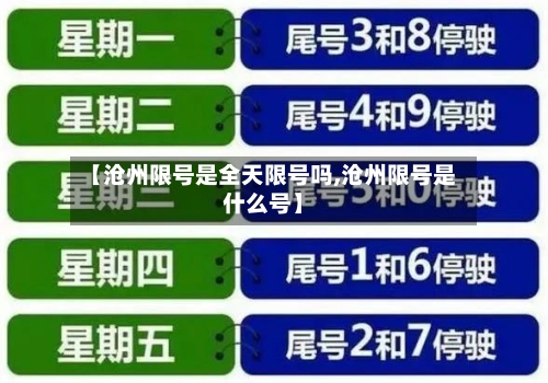 【沧州限号是全天限号吗,沧州限号是什么号】-第2张图片