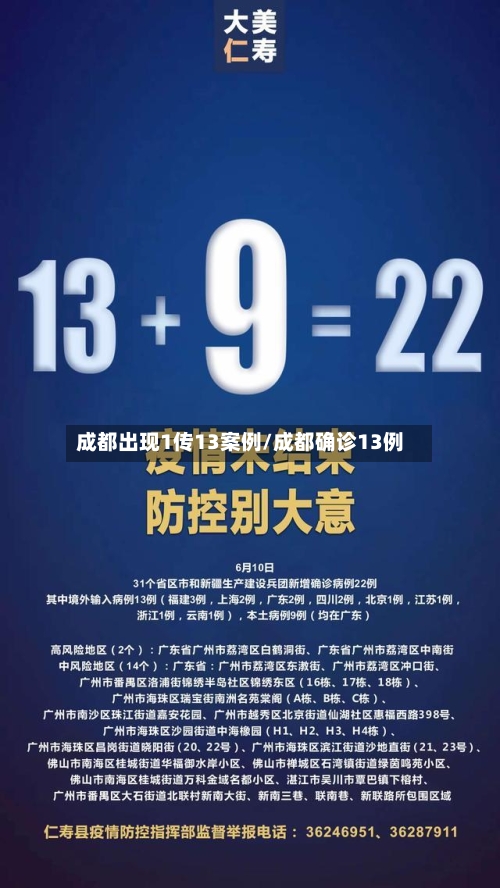 成都出现1传13案例/成都确诊13例