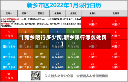 【新乡限行多少钱,新乡限行怎么处罚】