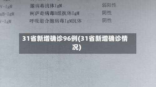 31省新增确诊96例(31省新增确诊情况)