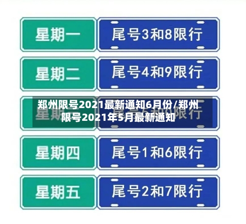 郑州限号2021最新通知6月份/郑州限号2021年5月最新通知-第3张图片