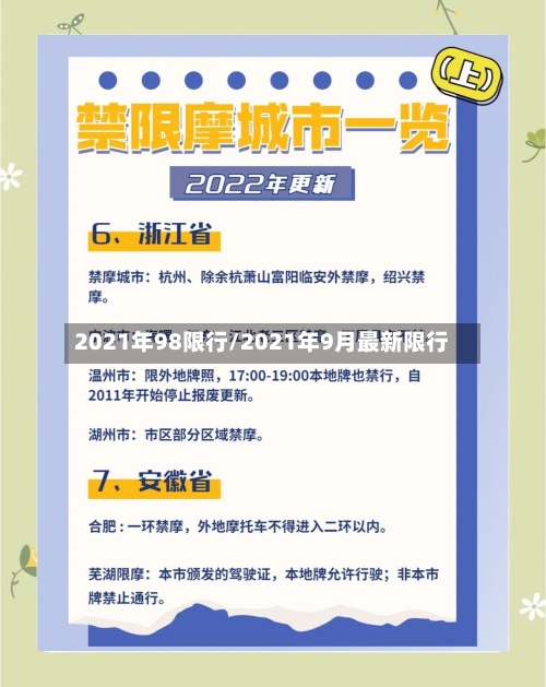 2021年98限行/2021年9月最新限行