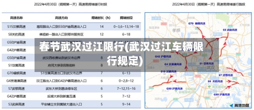 春节武汉过江限行(武汉过江车辆限行规定)