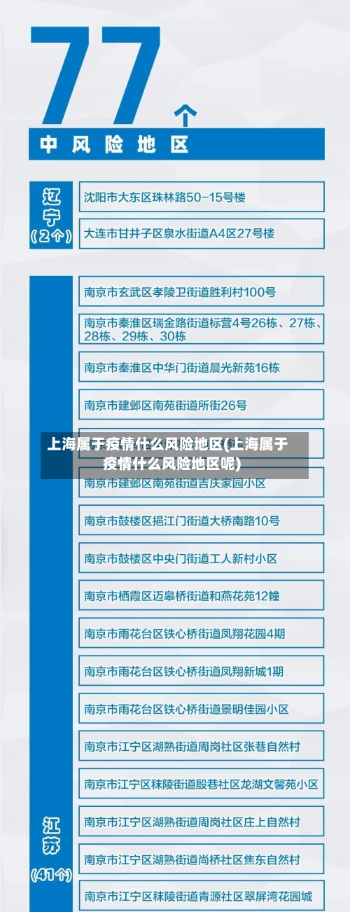 上海属于疫情什么风险地区(上海属于疫情什么风险地区呢)