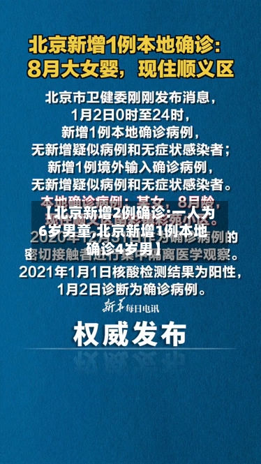 【北京新增2例确诊:一人为6岁男童,北京新增1例本地确诊4岁男】