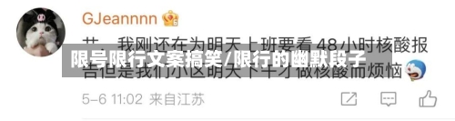 限号限行文案搞笑/限行的幽默段子-第2张图片