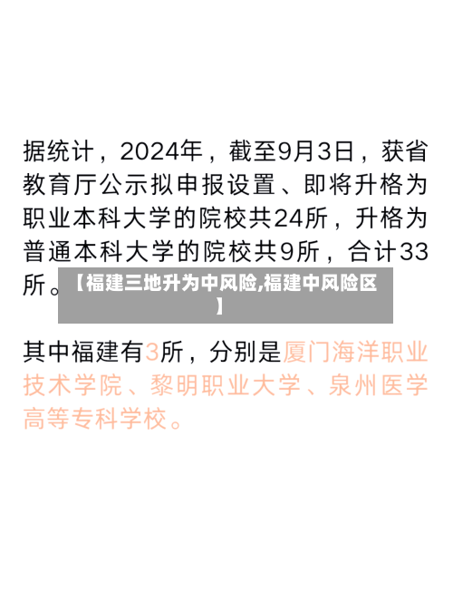 【福建三地升为中风险,福建中风险区】-第2张图片