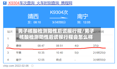 男子核酸检测阳性后谎报行程/男子核酸检测阳性后谎报行程会怎么样-第2张图片