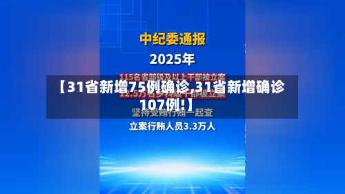 【31省新增75例确诊,31省新增确诊107例!】