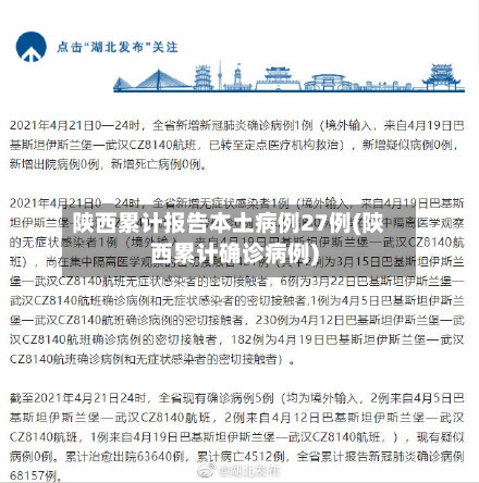 陕西累计报告本土病例27例(陕西累计确诊病例)-第2张图片