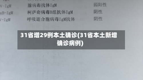 31省增29例本土确诊(31省本土新增确诊病例)-第2张图片