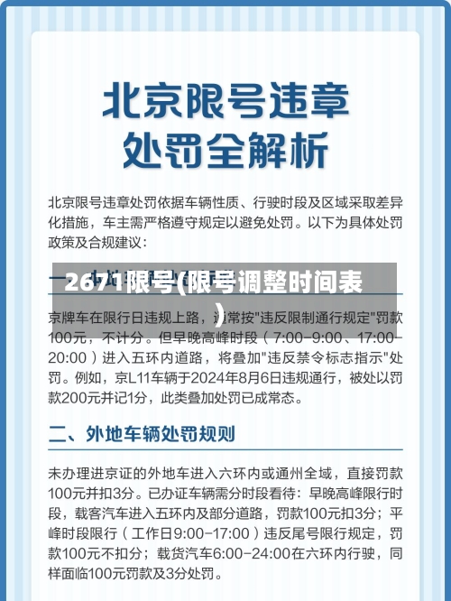 2671限号(限号调整时间表)-第3张图片