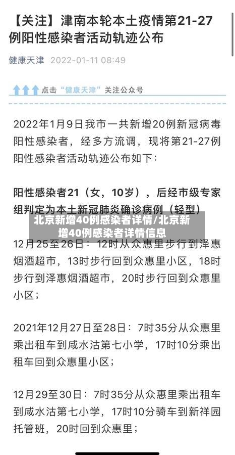 北京新增40例感染者详情/北京新增40例感染者详情信息