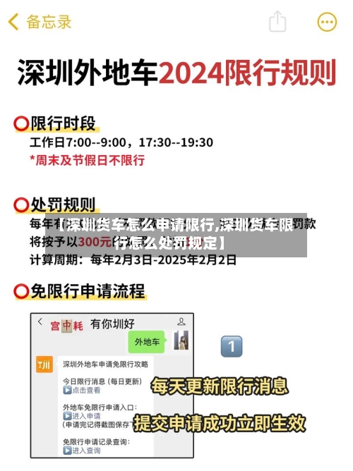 【深圳货车怎么申请限行,深圳货车限行怎么处罚规定】