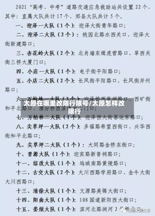 太原在哪里改限行限号/太原怎样改限行-第2张图片