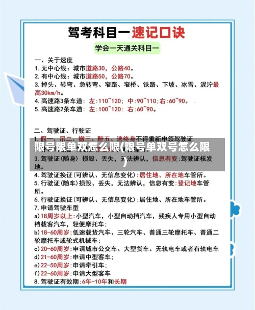 限号限单双怎么限(限号单双号怎么限)