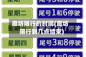 廊坊限行的时间(廊坊限行到几点结束)-第2张图片