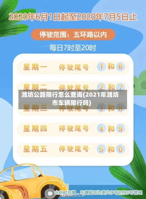 潍坊公路限行怎么查询(2021年潍坊市车辆限行吗)-第2张图片