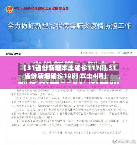 【31省份新增本土确诊117例,31省份新增确诊19例 本土4例】-第3张图片