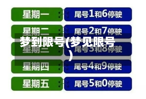 梦到限号(梦见限号)
