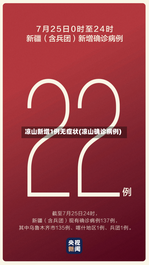 凉山新增1例无症状(凉山确诊病例)