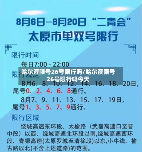 哈尔滨限号26号限行吗/哈尔滨限号26号限行吗今天