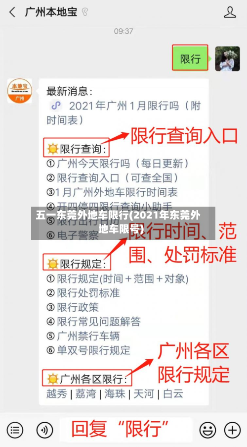五一东莞外地车限行(2021年东莞外地车限号)-第2张图片