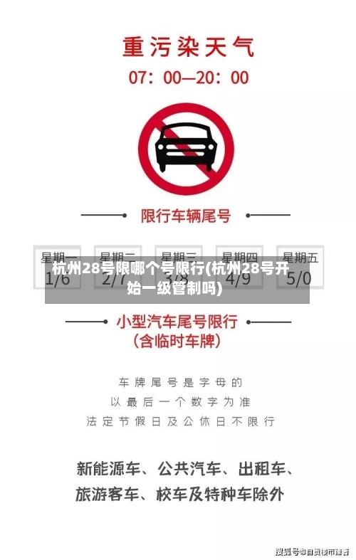 杭州28号限哪个号限行(杭州28号开始一级管制吗)