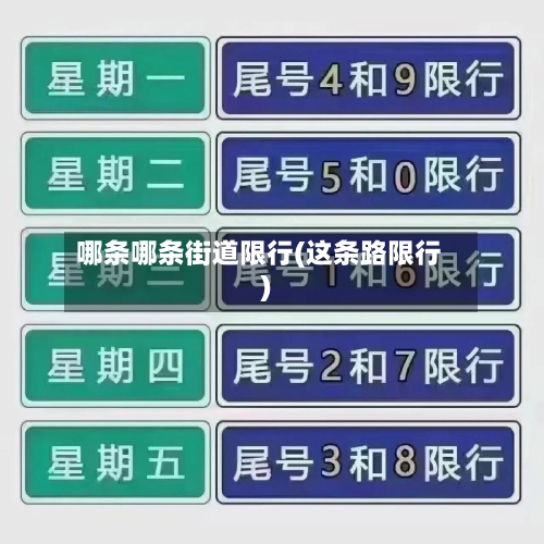 哪条哪条街道限行(这条路限行)