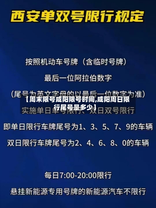 【周末限号咸阳限号时间,咸阳周日限行尾号是多少】