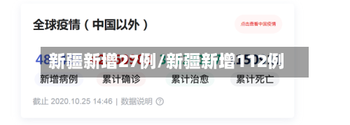 新疆新增27例/新疆新增112例