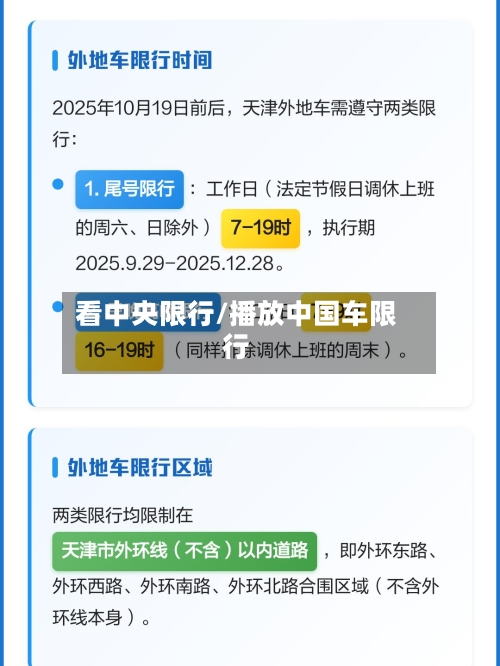 看中央限行/播放中国车限行
