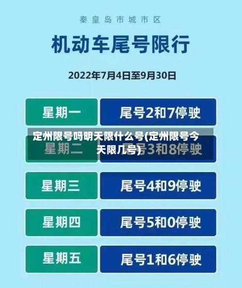 定州限号吗明天限什么号(定州限号今天限几号)-第2张图片