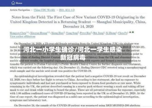 河北一小学生确诊/河北一学生感染新冠病毒-第2张图片