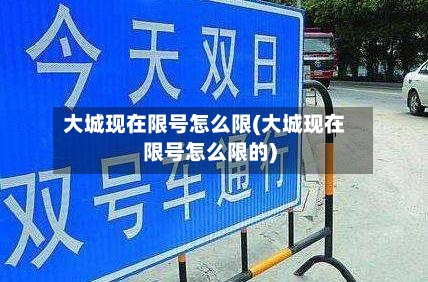 大城现在限号怎么限(大城现在限号怎么限的)