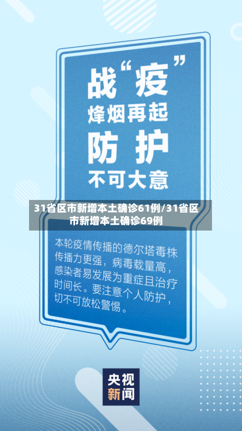 31省区市新增本土确诊61例/31省区市新增本土确诊69例-第2张图片