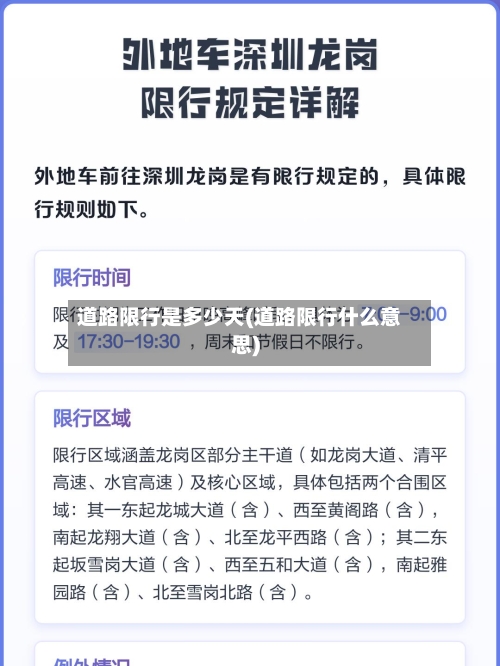 道路限行是多少天(道路限行什么意思)