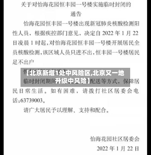 【北京新增1处中风险区,北京又一地升级中风险】-第2张图片