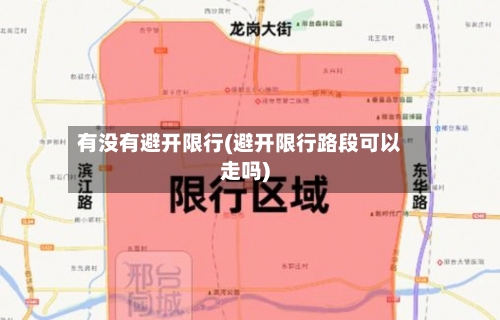 有没有避开限行(避开限行路段可以走吗)-第2张图片