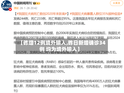 【昨增12例境外输入,昨日新增确诊34例 均为境外输入】-第3张图片